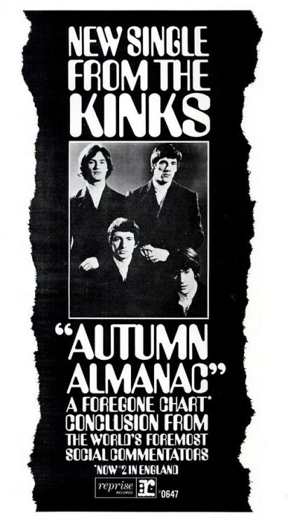kinks autumn almanac ad