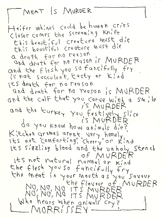 meat is murder lyrics